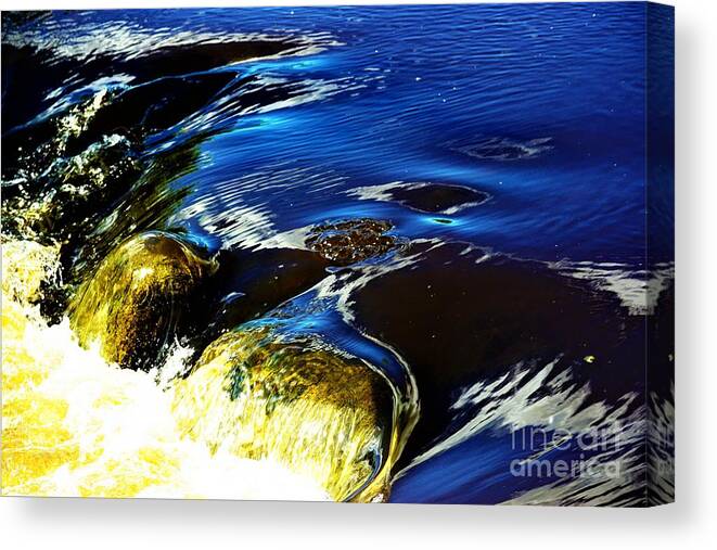 Waterfalls Canvas Print featuring the photograph Blue to Gold by Merle Grenz
