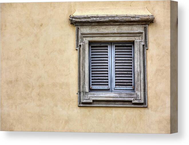 Window Canvas Print featuring the photograph Blue Window of Florence by David Letts