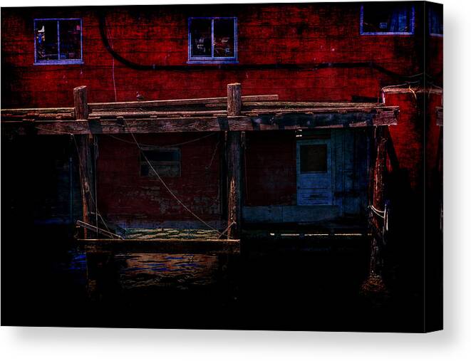 Boathouse Canvas Print featuring the photograph Boathouse by Derek Dean