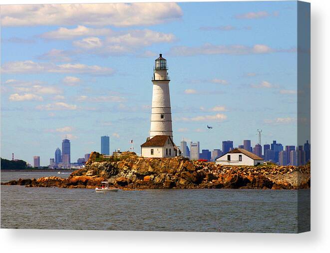 Tranquility Canvas Print featuring the photograph Boston Light by Jeremy D'entremont, Www.lighthouse.cc