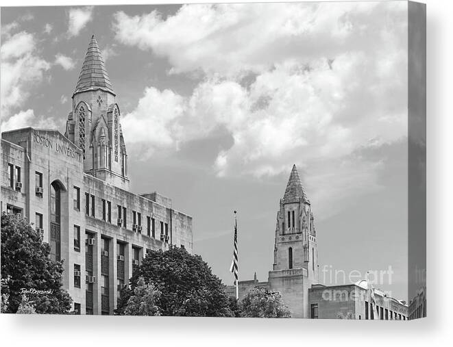 Boston Canvas Print featuring the photograph Boston University Towers by University Icons