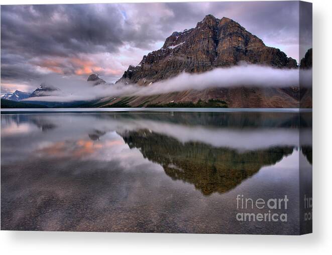 Bow Canvas Print featuring the photograph Bow Lake Summer Storm Clouds by Adam Jewell