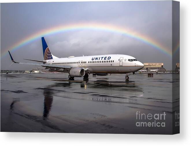 Plane Canvas Print featuring the photograph Break In The Storm by Touch n Go