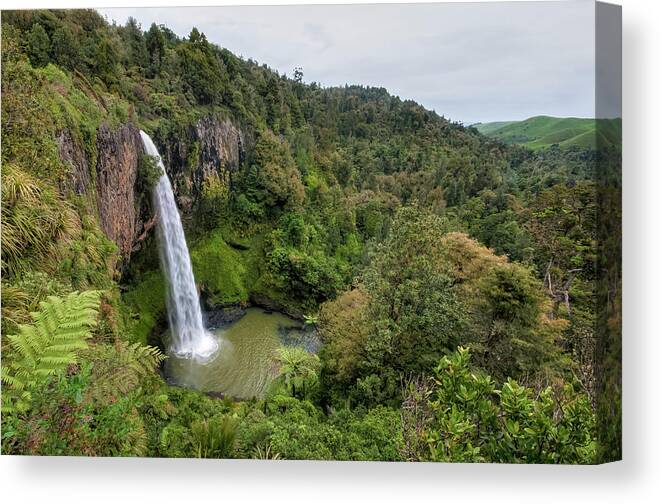 Scenics Canvas Print featuring the photograph Bridal Veil Falls, New Zealand by Focus on nature
