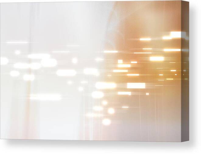 Motion Canvas Print featuring the digital art Bright Lights Abstract by Stockbyte