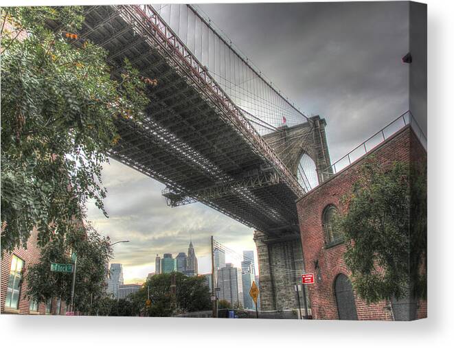 Brooklyn Bridge Brooklyn Canvas Print featuring the photograph Brooklyn Bridge Brooklyn by Robert Goldwitz