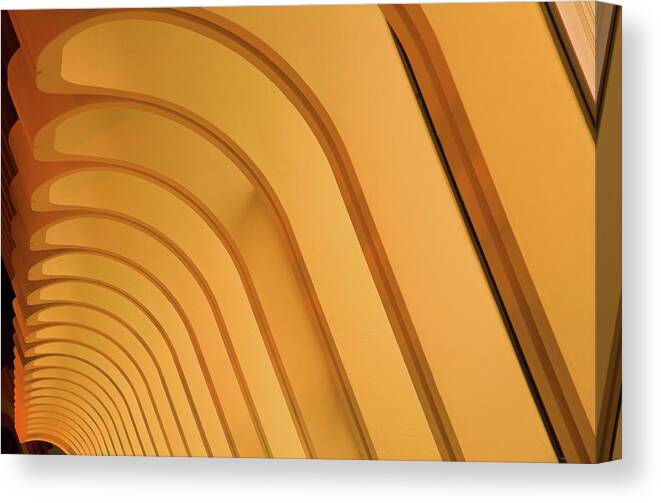 In A Row Canvas Print featuring the photograph Brutalism In Orange County by Darkmatterphotography