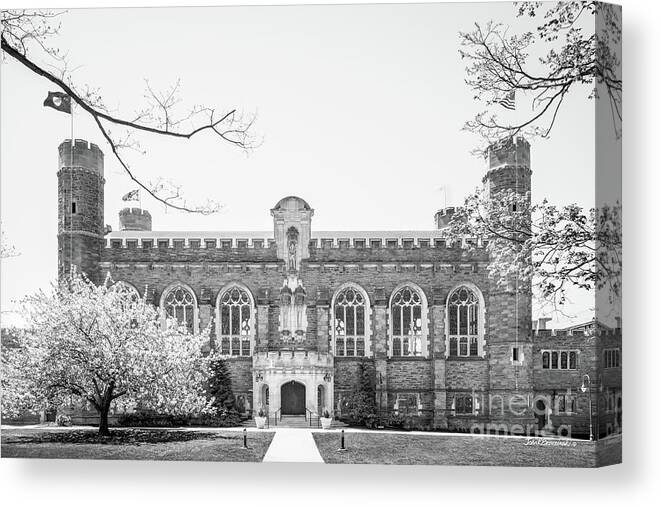 Bryn Mawr College Canvas Print featuring the photograph Bryn Mawr College Old Library by University Icons