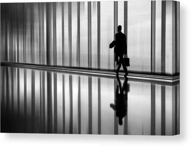 Walk Canvas Print featuring the photograph Business Guy by Tanja Ghirardini