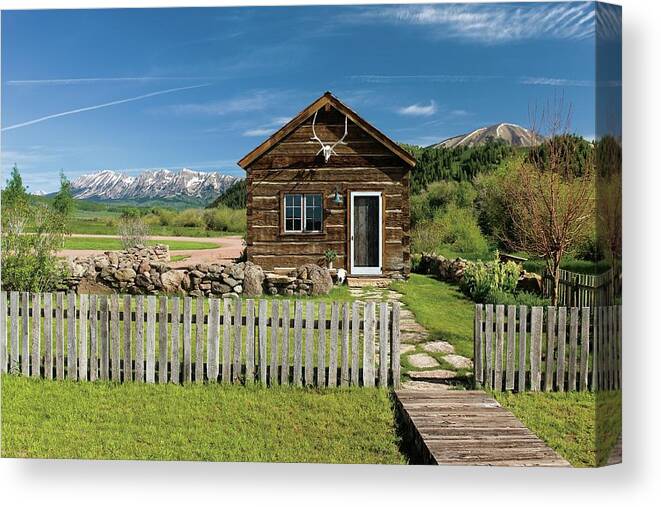 #new2022 Canvas Print featuring the photograph Cabin In The Colorado Rockies by David Marlow