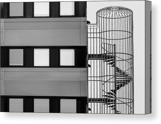 Architecture Canvas Print featuring the photograph Caged With A Way Out by Henk Van Maastricht