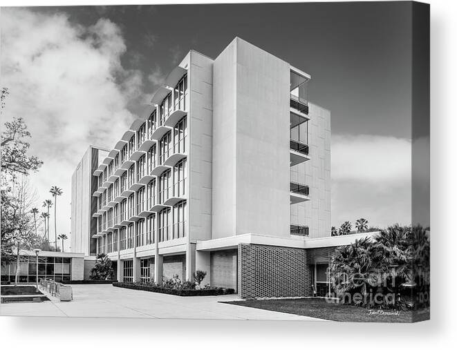 Cal State Northridge Canvas Print featuring the photograph Cal State Northridge Bayramian Hall by University Icons