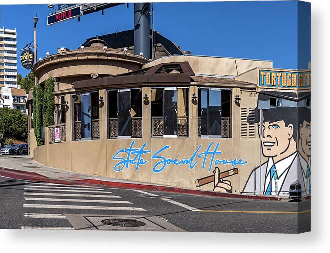 Estock Canvas Print featuring the digital art California, West Hollywood, State Social House by Claudia Uripos