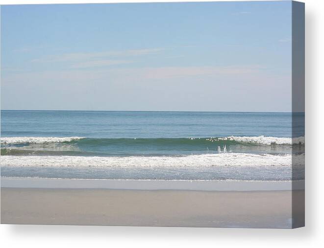 Water's Edge Canvas Print featuring the photograph Calm Ocean by Copyright Lindsay E. Hickman