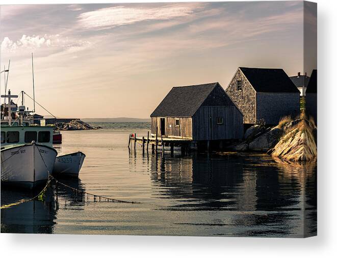 Nova Scotia Canvas Print featuring the photograph Calm of the Cove by Everet Regal
