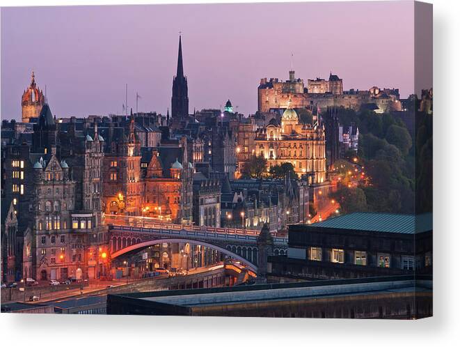Tranquility Canvas Print featuring the photograph Calton Hill by © Finn Gonschior