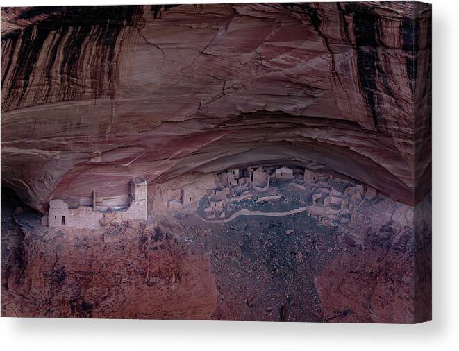 2018 Canvas Print featuring the photograph Canyon de Chelly Ruins 1810 by Kenneth Johnson