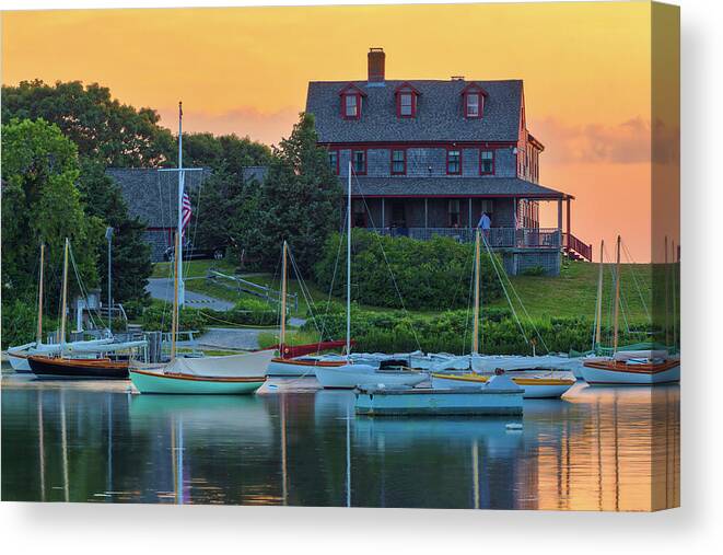 Quissett Yacht Club Canvas Print featuring the photograph Cape Cod Quissett Yacht Club by Juergen Roth