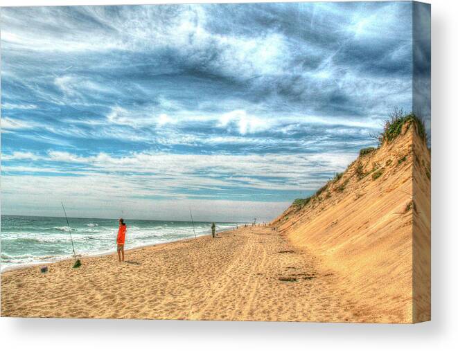 Cape Cod Canvas Print featuring the photograph Cape Surf Fishing by Robert Goldwitz