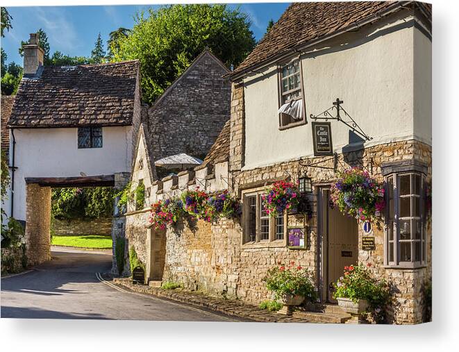 Castle Combe Canvas Print featuring the photograph Castle Combe, Wiltshire by David Ross