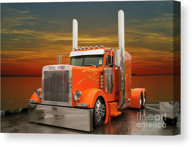 Big Rigs Canvas Print featuring the photograph Catr8437-19 by Randy Harris