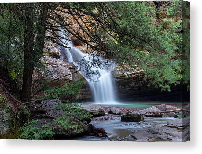 Waterfall Canvas Print featuring the photograph Cedar Falls 2195 by Scott Meyer