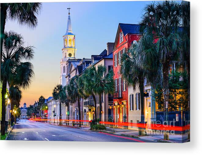 Usa Canvas Print featuring the photograph Charleston South Carolina Usa by Sean Pavone