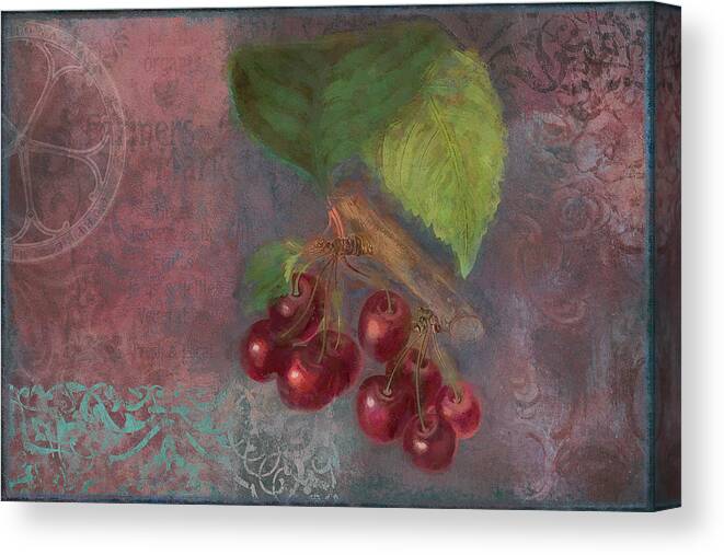 Cherries - Fruit Series Canvas Print featuring the photograph Cherries - Fruit Series by Cora Niele