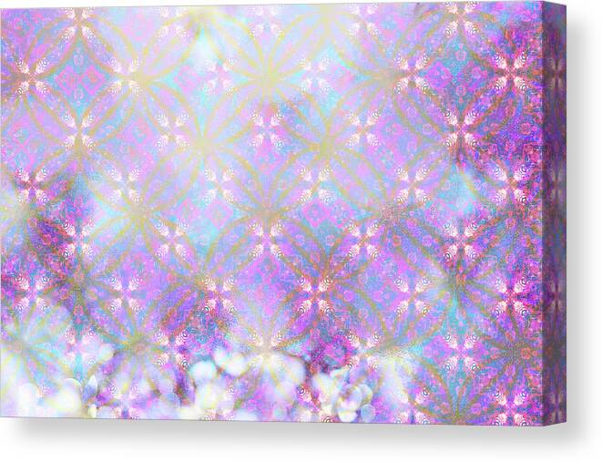 Cherry Blu Pattern 01 Canvas Print featuring the mixed media Cherry Blu Pattern 01 by Lightboxjournal