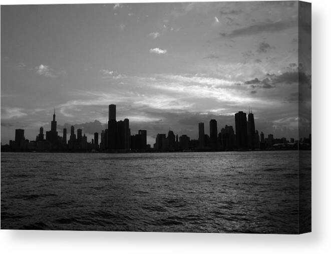 Lake Michigan Canvas Print featuring the photograph Chicago, United States In July, 2002 - by Michel Baret