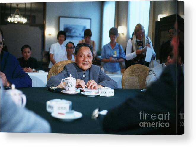 Mature Adult Canvas Print featuring the photograph Chinese Vice Premier Deng Xiaoping by Bettmann