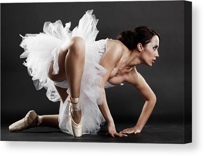 Ballet Dancer Canvas Print featuring the photograph Classical Dancer by Oleg66