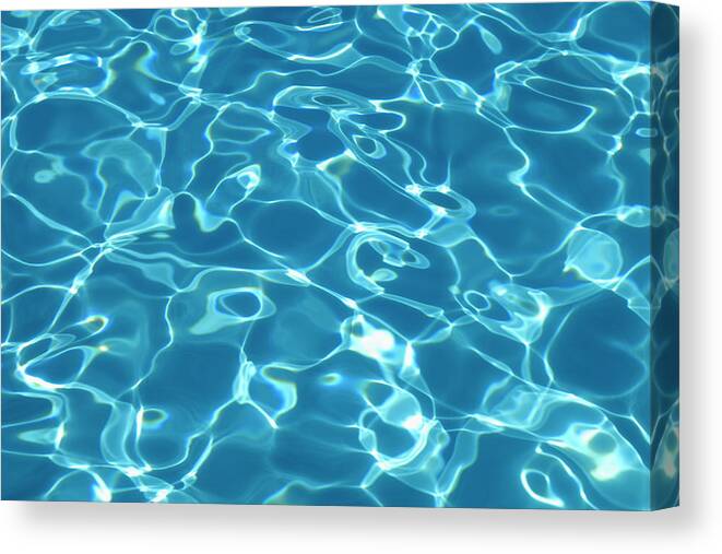 Swimming Pool Canvas Print featuring the photograph Clear, Pure And Transparent Water In A by Gaps