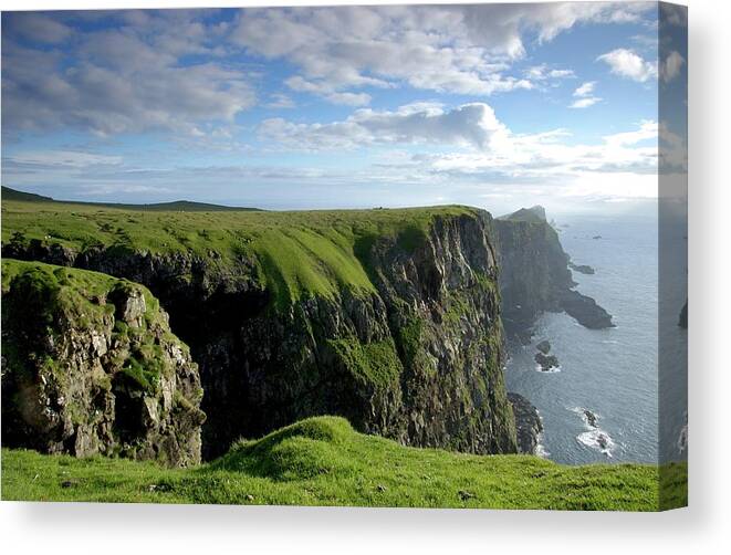 Scenics Canvas Print featuring the photograph Cliffs by © Rune S. Johnsson