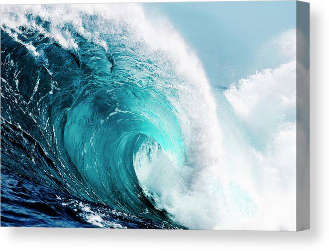 Close-up View Of Huge Ocean Waves Canvas Print / Canvas Art by Shannonstent  