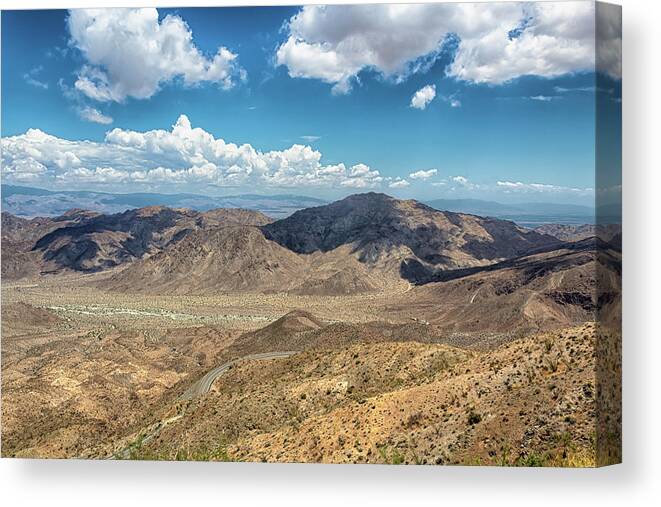 Vista Canvas Print featuring the photograph Coachella Valley Vista Point by Alison Frank