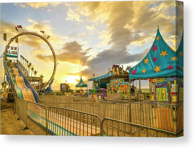 Slide Canvas Print featuring the photograph Coastal Carnival II by Christopher Rice