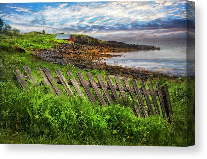 Barn Canvas Print featuring the photograph Coastal Fences by Debra and Dave Vanderlaan