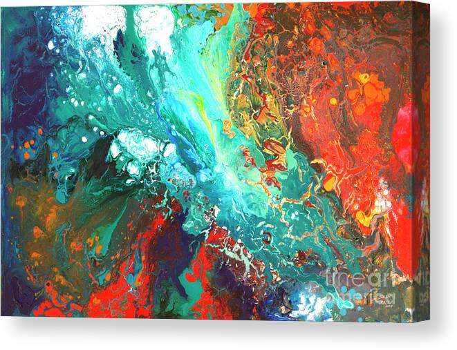 Fluid Canvas Print featuring the painting Coastal Migration by Sally Trace