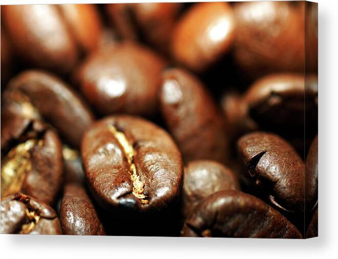 Karlsruhe Canvas Print featuring the photograph Coffee Beans by Shot By Scott