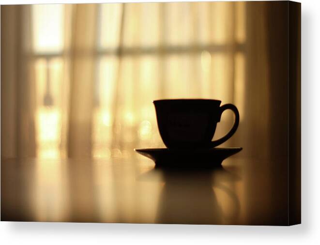 Sunlight Canvas Print featuring the photograph Coffee Cup by Angelika Kaczanowska