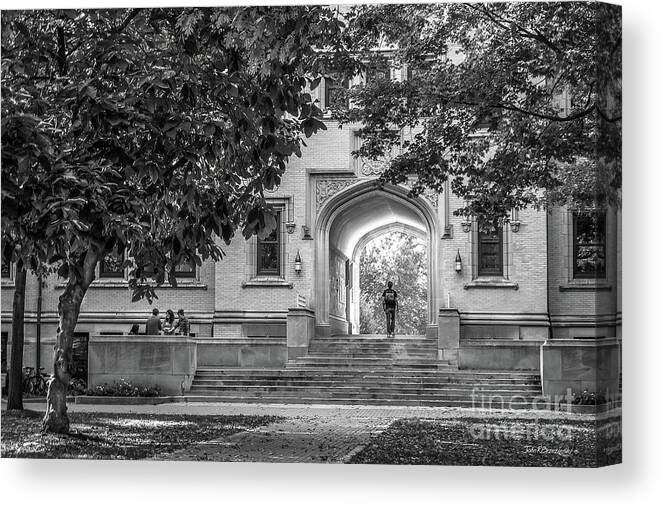 College Of Wooster Canvas Print featuring the photograph College of Wooster Kauke Arch by University Icons