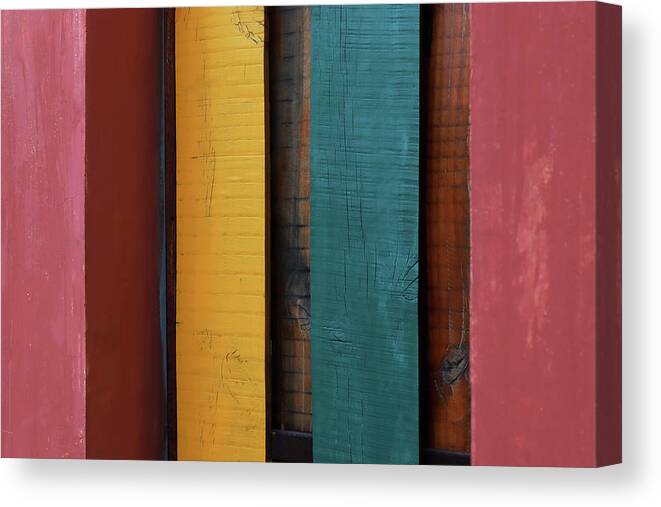 Minimalism Canvas Print featuring the photograph Colorful Stripes by Prakash Ghai