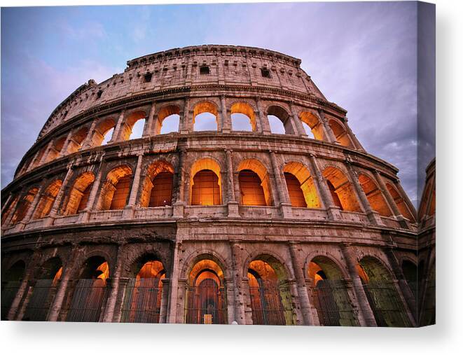 Arch Canvas Print featuring the photograph Colosseum - Coliseu by Ruy Barbosa Pinto