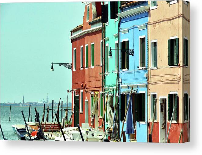 Tranquility Canvas Print featuring the photograph Colours Of Burano by Paul Biris