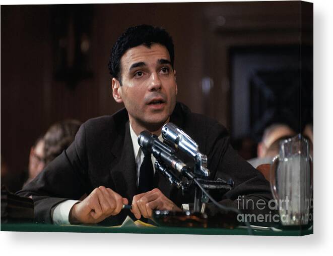 People Canvas Print featuring the photograph Consumer Advocate Ralph Nader by Bettmann