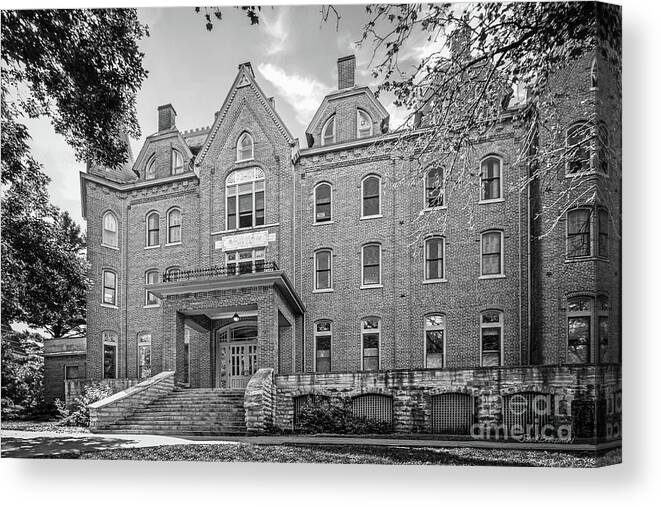 Cornell College Canvas Print featuring the photograph Cornell College Bowman Carter Hall by University Icons