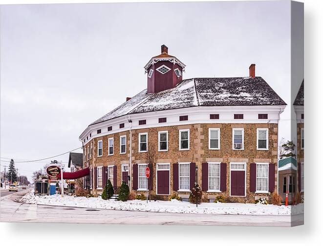 Architecture Canvas Print featuring the photograph Corner Tavern - Bouckville, NY by Sandra Foyt