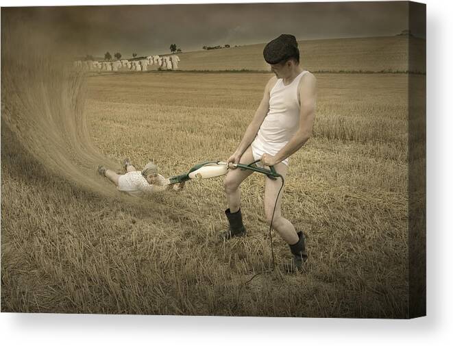 Humour Canvas Print featuring the photograph Cottonfarmer II by Christine Von Diepenbroek