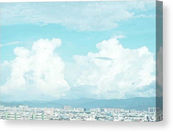 Taiwan Canvas Print featuring the photograph Cumulus Cloud by By Jasper*